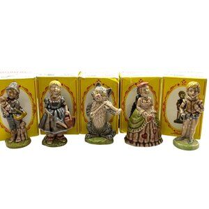 5 Wade Porcelain Figurines Nursery Favourites Complete Set 3 from 1974 Boxes